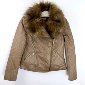 NWT IMAN Global Chic Genuine Leather Moto JacketSize XL RETAIL $249